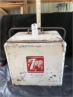 Antique Metal 7UP Cooler