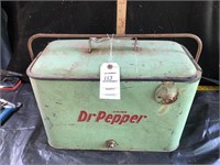 Antique Metal Dr. Pepper Cooler