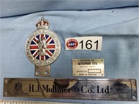 ENGLISH AUTO EMBLEMS H.M. THE QUEEN