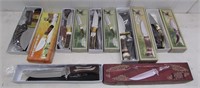 (6) Sheath knives by Whitetail Cutlery, Cherokee,