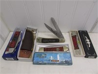 (4) Oversized folding knives by Schrade Old Timer