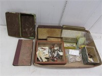 Vintage fishing lures and early fly cases in the