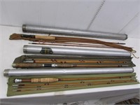 (3) Vintage bamboo fly rods – Heddon “Southfield”