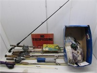Large grouping of vintage fishing related
