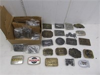 Large grouping of collectible belt buckles-