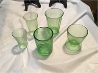 Vintage Green glasses Assortment