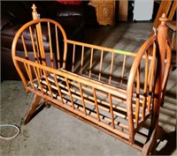 Antique/Vintage Wood Baby Cradle