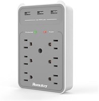 Huntkey 6 AC Wall Outlets Plug Splitter Surge