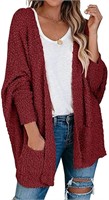 Litthing Womens Casual Cardigan Open Front Knit