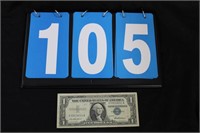 1957 One Dollar Blue Seal Note Silver Certificate