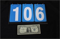 1957 One Dollar Blue Seal Note Silver Certificate