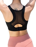 YEAQING Women’s Mesh Racerback Sports Bra