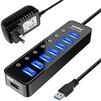 TESTED - Powered USB Hub Port Splitter - atolla 7