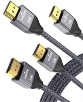 8K 60Hz HDMI Cable 16.5FT 2-Pack,Long 48Gbps