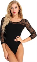 NEW - IEFIEL Women Adult 3/4 Sleeve Lace Back