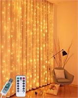 TESTED - Litogo Curtain Lights, 9.8 X 9.8ft 300