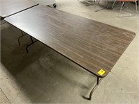 6' x 30" Wooden Folding Table