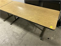 6' x 29" Wooden Tables w/ Adjustable Height