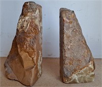 899 - STONE BOOKENDS 9"H