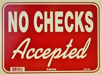 WE DO NOT ACCEPT CHECKS!!