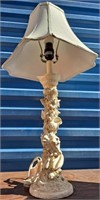 899 - SHELL TABLE LAMP W/SHADE 27"H