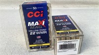 (2 times the bid)100 CCI MAXIMAG 22 WMR ammunition