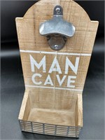 "MAN CAVE" Bottle Opener/ Cap Collector