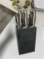 Cooks knife set in Block