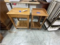 2-Small Wooden Side Tables