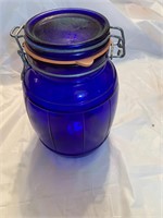Cobalt Blue Cookie Jar