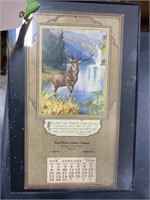 1928 Grant Davis Lumber Co Calendar in Frame