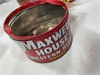 Vintage Maxwell House Metal Coffee Can
