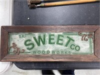 Sweet Co Woodworks Glass Sign in Frame