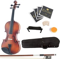 Mendini by Cecilio MV Solid Wood Violin with Case
