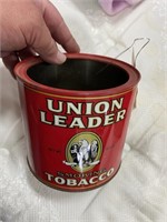Vintage Union Leader Tobacco Can