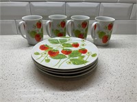 A Group of Fitz and Floyd Mugs & Plates