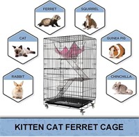 AVEEN 3-Tier Cat Cage Playpen Box Kennel Crate