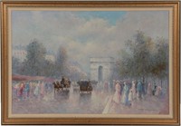 T.E. Penck Oil of Paris,  Arc de Triomphe