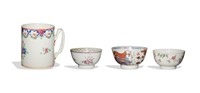 (4) 3 Chinese Export Bowls and Mug, 19th Century