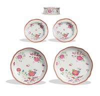 5 Chinese Export Famille Rose Bowls, 18th Century