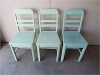 3 WOOD CHAIRS