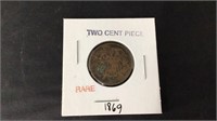 Two cent piece 1869
