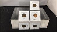 Wheat pennies 1926 1936 1945 1947 1951