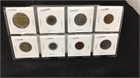 Eight foreign coins