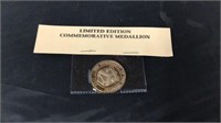 Limited addition commemorative medallion