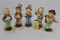 6 Vintage Unmarked Hummel-style porcelain figures