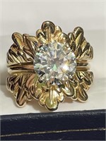 14K Yellow Gold & 2 Carat Diamond Lady's Ring