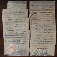 Worldwide Stamps old approvals from 1940s era, sev
