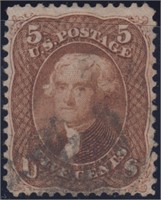 US Stamps #75 Used w/ Fault CV $425