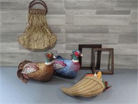 PHEASANT DOOR STOPS & SM. WOOD FRAMES